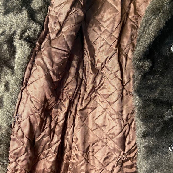 Vintage Black Faux Fur Coat - Picture 3 of 5